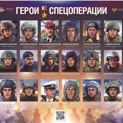 Плакат о Героях России в рамках проекта «Герои спецоперации».